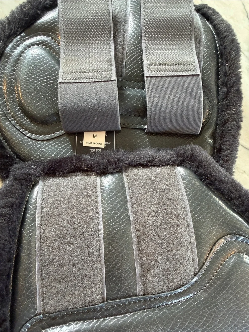 Equestrian Stockholm Fleece Lined Dark Grey Brushing Boots - Medium